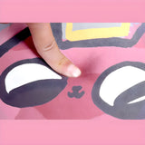 Cute Christmas Piggy Round Polypropylene Area Rug Image - 9