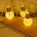Cute Christmas Smiling Snowman LED String Lights Image - 15