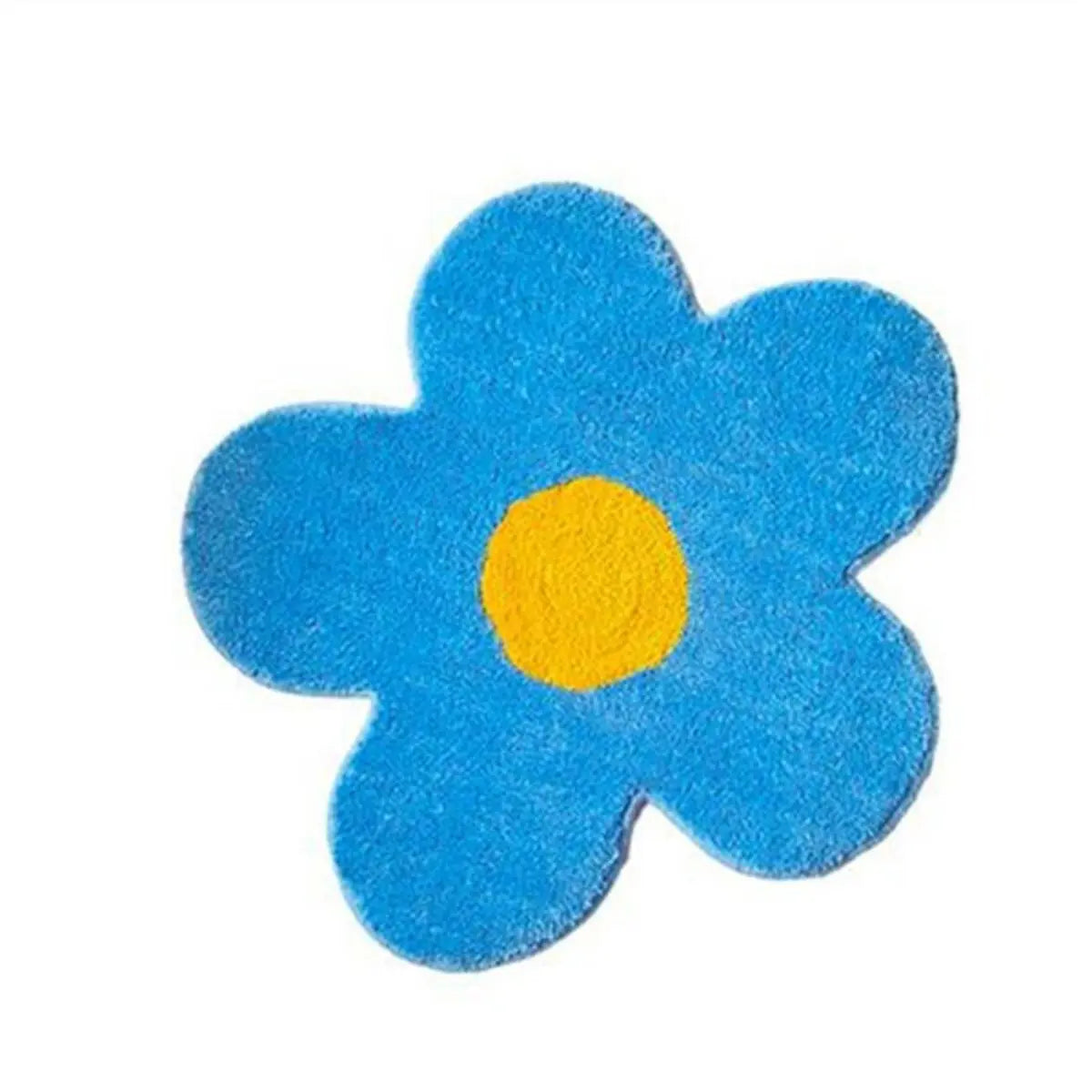 Cute Flower Polyester Anti-Slip Backing Area Rug Image - 2