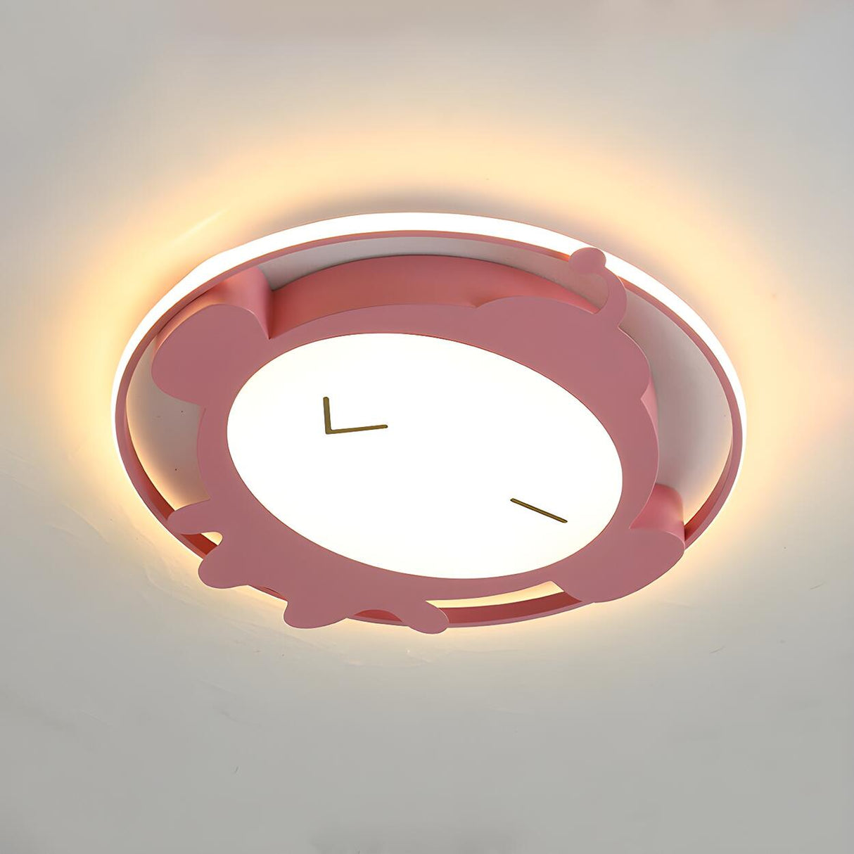Cute Pink Monkey Shaped LED Flush Mount Ceiling Light Image - 3