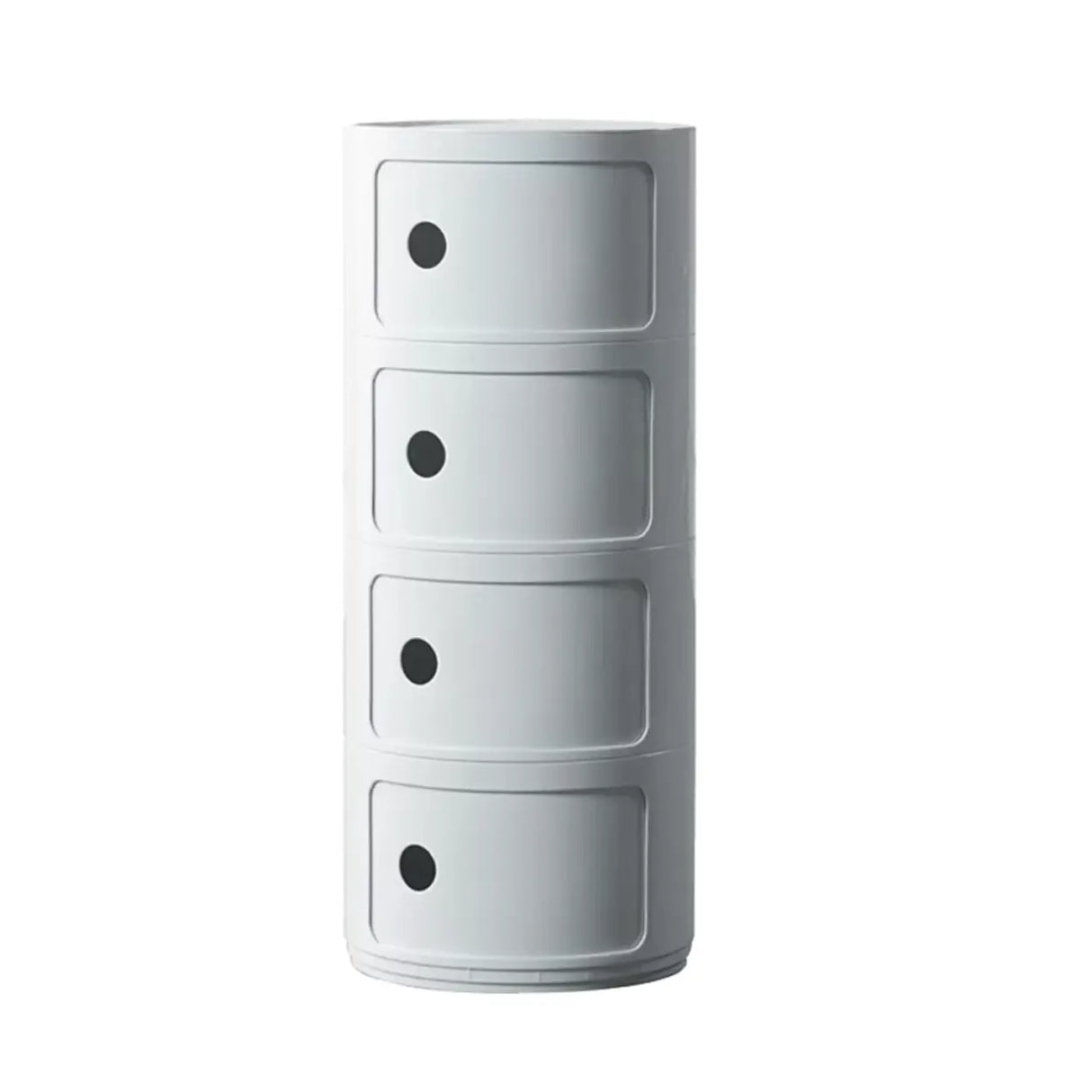 Cute Smiley Face Pattern Round Plastic Storage Nightstand Image - 17