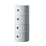 Cute Smiley Face Pattern Round Plastic Storage Nightstand Image - 17