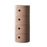 Cute Smiley Face Pattern Round Plastic Storage Nightstand Image - 18
