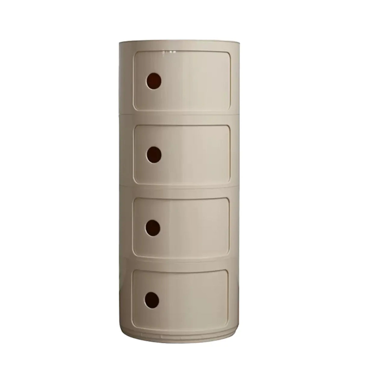 Cute Smiley Face Pattern Round Plastic Storage Nightstand Image - 24