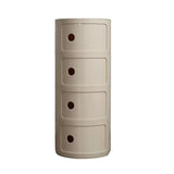 Cute Smiley Face Pattern Round Plastic Storage Nightstand Image - 24