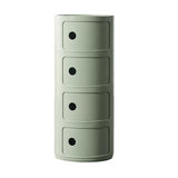 Cute Smiley Face Pattern Round Plastic Storage Nightstand Image - 25