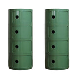Cute Smiley Face Pattern Round Plastic Storage Nightstand Image - 30