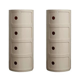 Cute Smiley Face Pattern Round Plastic Storage Nightstand Image - 33