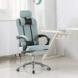Cyan Ergonomic Fabric Steel Boss Office Chair with Headrest Image - 1