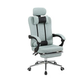 Cyan Ergonomic Fabric Steel Boss Office Chair with Headrest Image - 10
