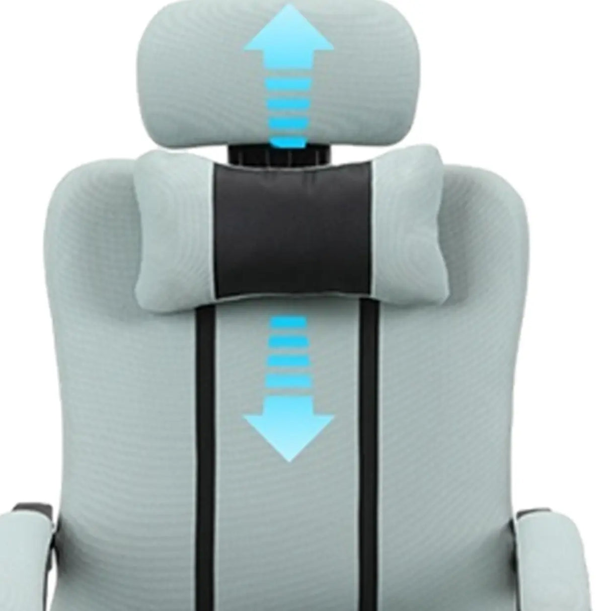 Cyan Ergonomic Fabric Steel Boss Office Chair with Headrest Image - 12