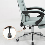 Cyan Ergonomic Fabric Steel Boss Office Chair with Headrest Image - 13