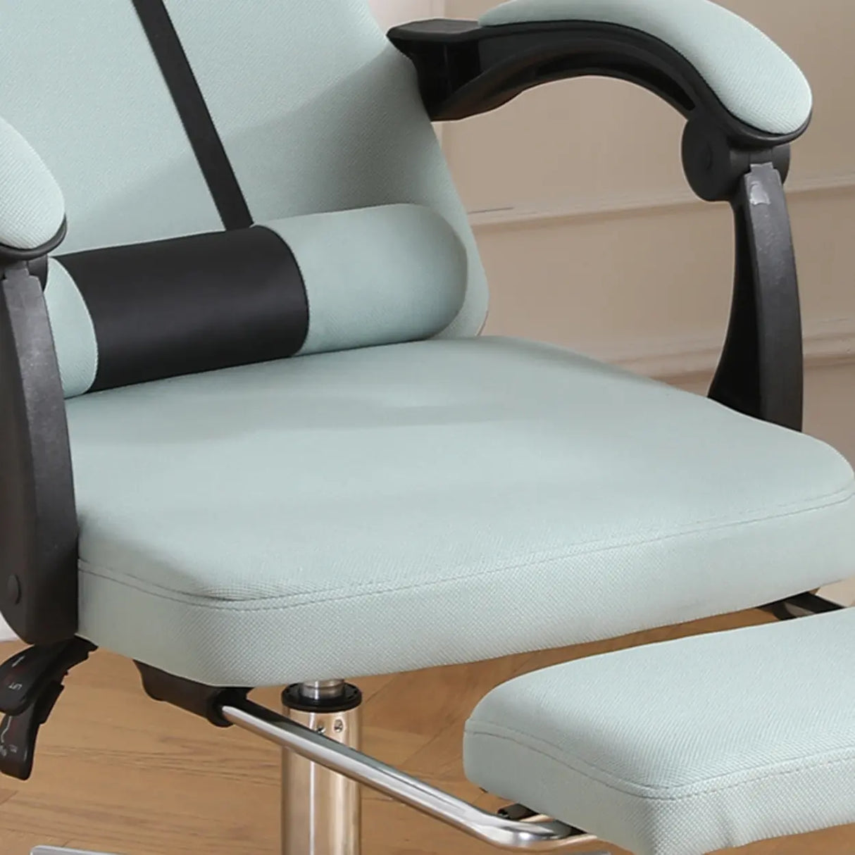 Cyan Ergonomic Fabric Steel Boss Office Chair with Headrest Image - 14
