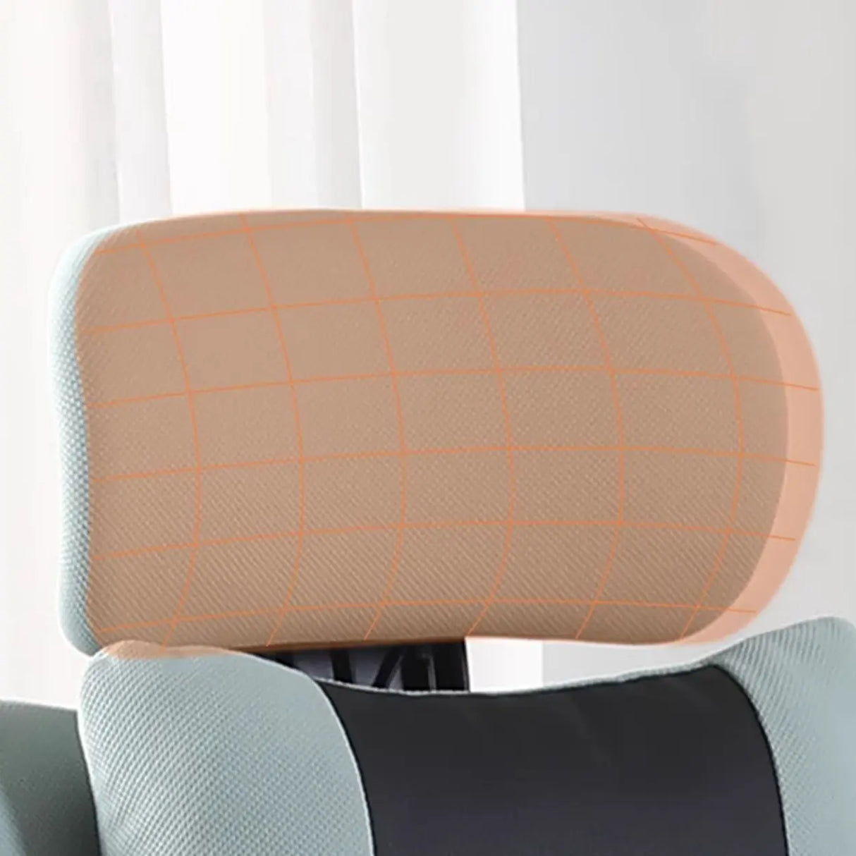 Cyan Ergonomic Fabric Steel Boss Office Chair with Headrest Image - 15