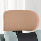 Cyan Ergonomic Fabric Steel Boss Office Chair with Headrest Image - 15
