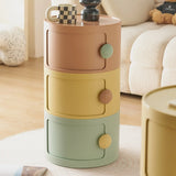 Cylinder Tip Resistant Kids Nightstand with Cabinets Image - 1