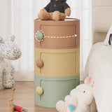 Cylinder Tip Resistant Kids Nightstand with Cabinets Image - 3