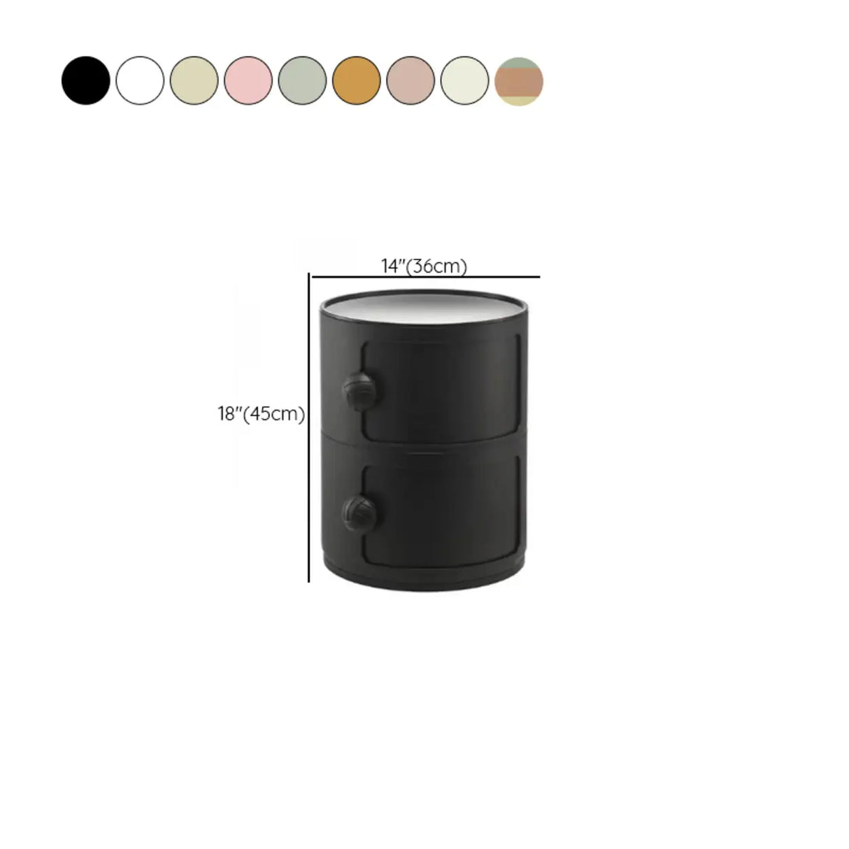 Cylinder Tip Resistant Kids Nightstand with Cabinets 