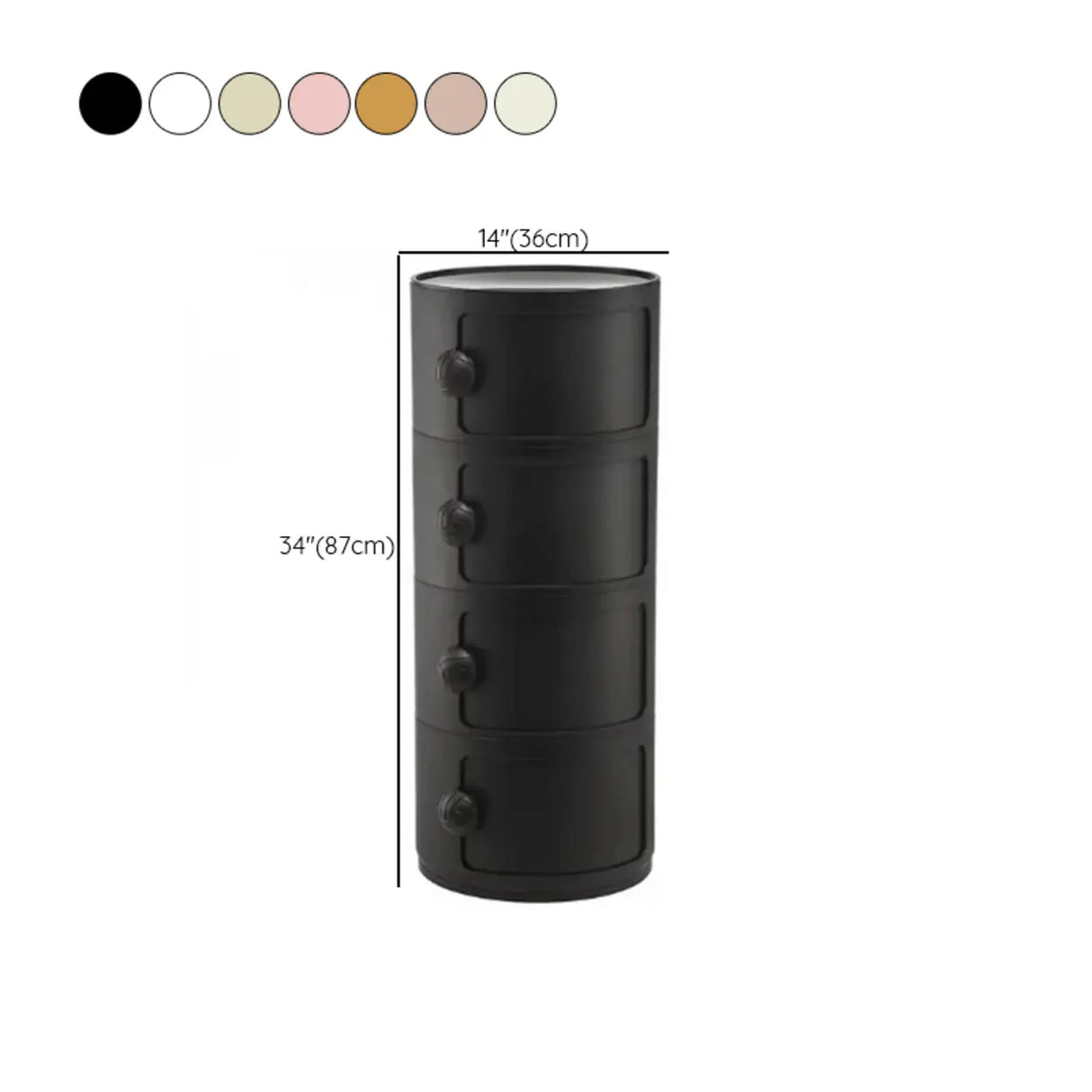 Cylinder Tip Resistant Kids Nightstand with Cabinets Image - 49