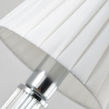 Cylinder White Pleated Glass Bedroom Wall Sconce Image - 10