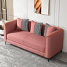 Dark Blue Mildew Resistant Tech Cloth Tuxedo Arm Sofa Image - 15