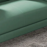 Dark Blue Mildew Resistant Tech Cloth Tuxedo Arm Sofa Image - 16