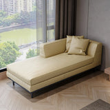 Dark Brown Antifouling Faux Leather Right-Arm Chaise Image - 6
