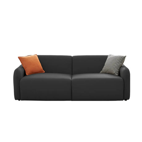 Dark Coffee Water Resistant Leather Tight Back Sofa Image - 2