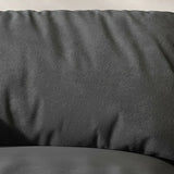 Dark Gray Abrasive Cloth Pillow Back 4 Seats Sofa Image - 13