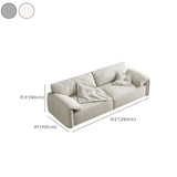 Dark Gray Abrasive Cloth Pillow Back 4 Seats Sofa Image - 16