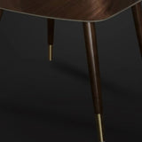 Dark Gray-Beige Fixed Back Arm Chair with Four Legs Image - 3