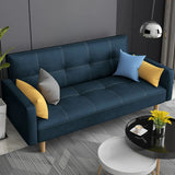Dark Gray Reclining Biscuit Back Square Arm Loveseat Image - 12