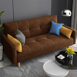 Dark Gray Reclining Biscuit Back Square Arm Loveseat Image - 16
