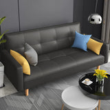 Dark Gray Reclining Biscuit Back Square Arm Loveseat Image - 18