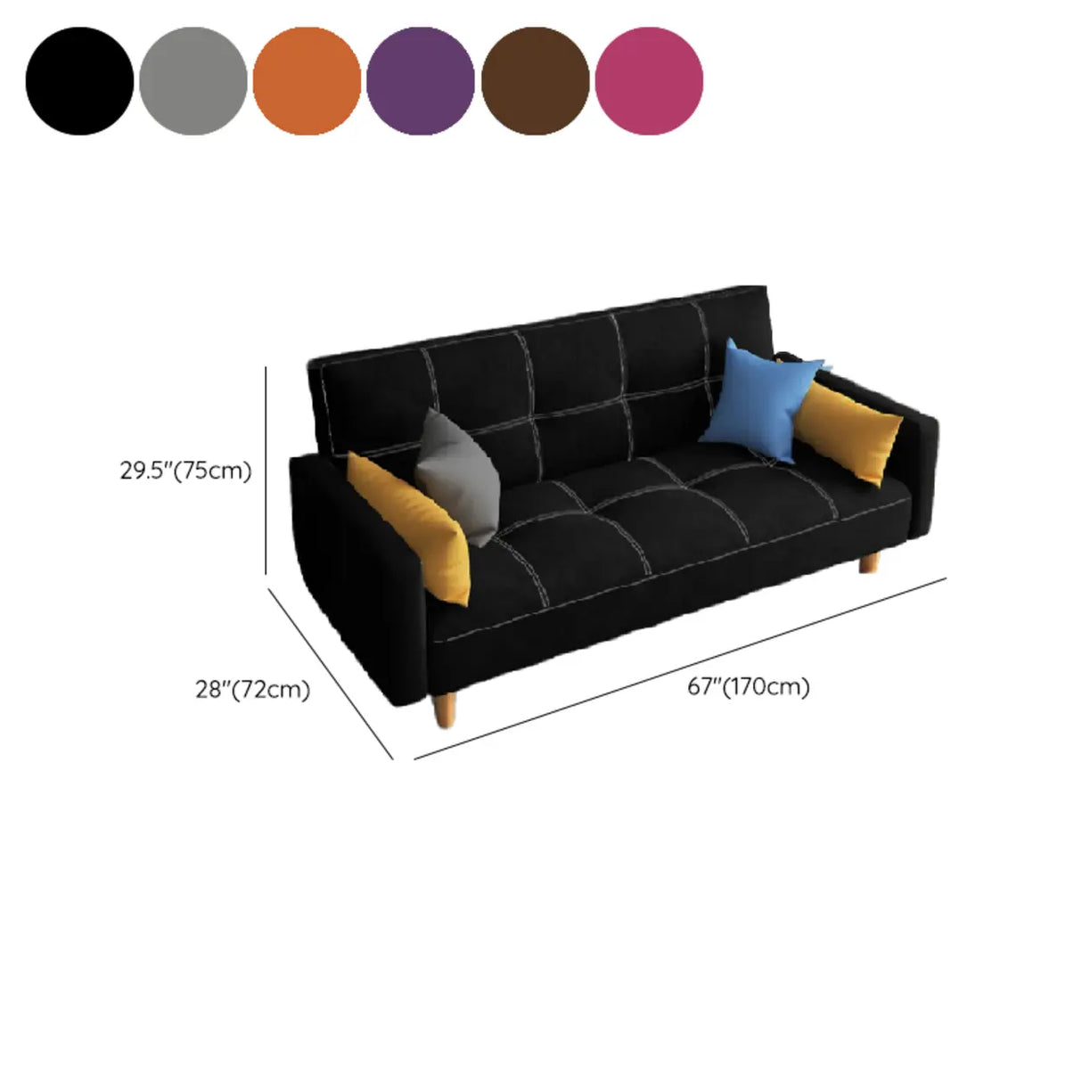 Dark Gray Reclining Biscuit Back Square Arm Loveseat Image - 26