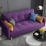 Dark Gray Reclining Biscuit Back Square Arm Loveseat Image - 9