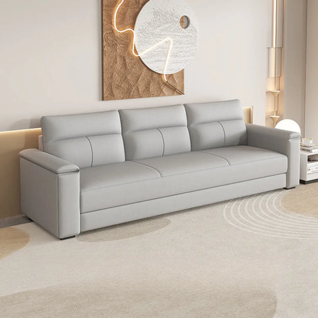 Dark Gray Scratch Resistant Cloth Cushion Back Sofa Image - 6