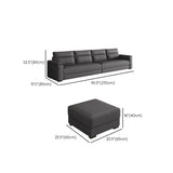 Dark Gray Scratch Resistant Cloth Cushion Back Sofa Image - 26