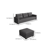 Dark Gray Scratch Resistant Cloth Cushion Back Sofa Image - 28