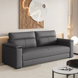Dark Gray Scratch Resistant Cloth Cushion Back Sofa Image - 8