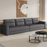 Dark Gray Scratch Resistant Cloth Cushion Back Sofa Image - 4
