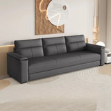 Dark Gray Scratch Resistant Cloth Cushion Back Sofa Image - 9