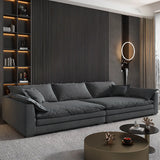 Dark Gray Stain Resistant Abrasive Cloth Foam Fill Sofa Image - 1