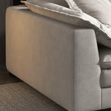 Dark Gray Stain Resistant Abrasive Cloth Foam Fill Sofa Image - 15