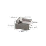 Dark Gray Stain Resistant Abrasive Cloth Foam Fill Sofa #size