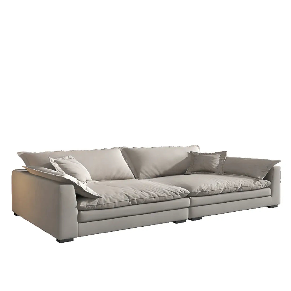 Dark Gray Stain Resistant Abrasive Cloth Foam Fill Sofa Image - 2