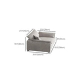 Dark Gray Stain Resistant Abrasive Cloth Foam Fill Sofa Image - 23