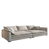 Dark Gray Stain Resistant Abrasive Cloth Foam Fill Sofa Image - 3