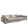 Dark Gray Stain Resistant Abrasive Cloth Foam Fill Sofa Image - 3