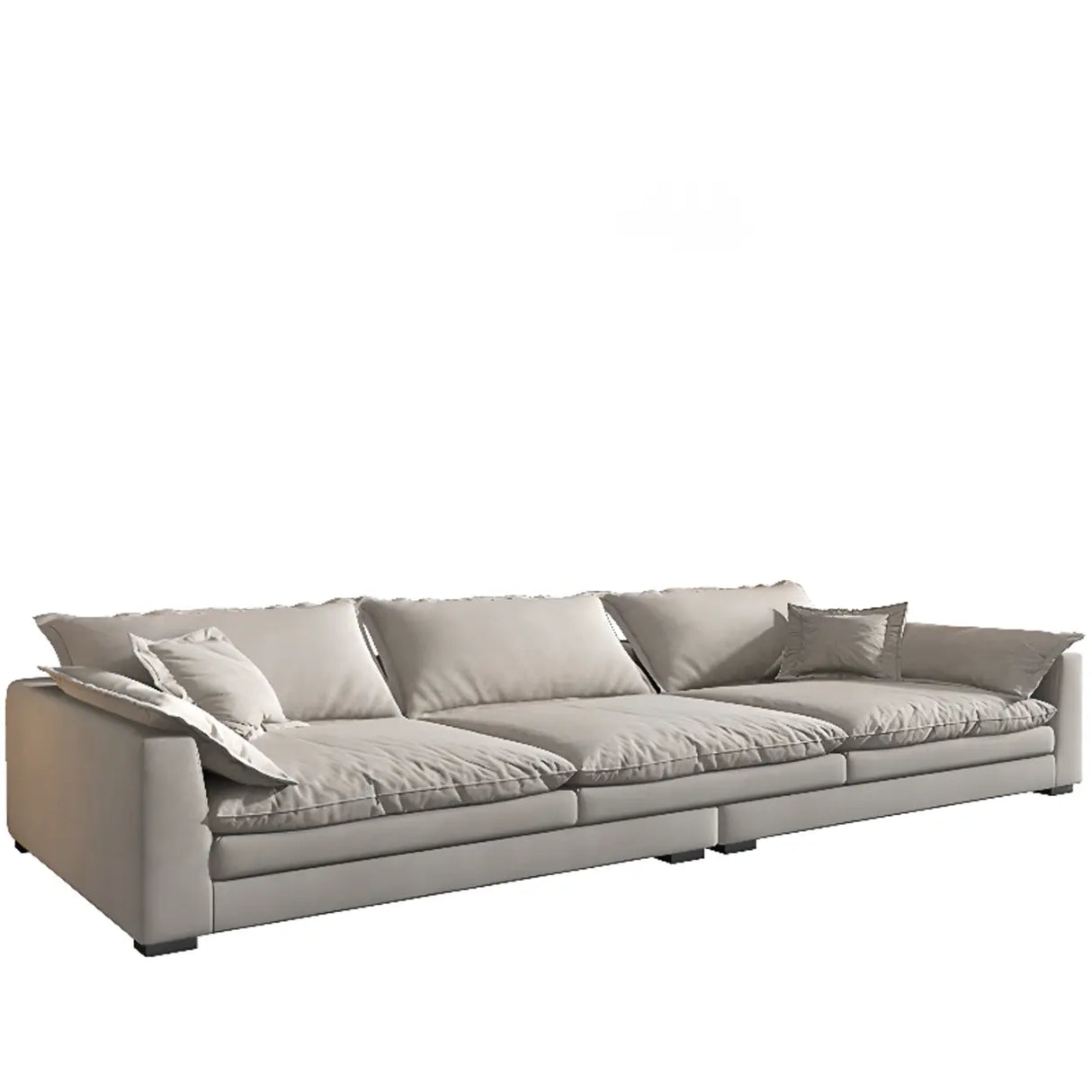 Dark Gray Stain Resistant Abrasive Cloth Foam Fill Sofa Image - 6